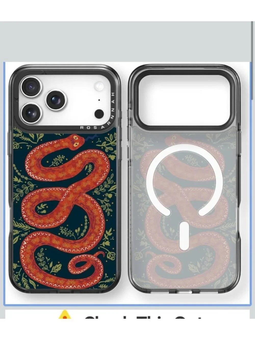 Iphone 17 Pro Max Cover Red Snake Print